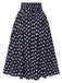 Tiefblau 1940er Polka Dots Rock