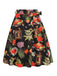 Multicolor 1950er Frida Blumen A-Line Rock