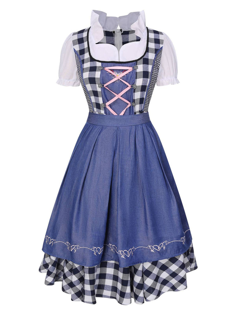 Grün 1950er Traditionelle Oktoberfest Bayerisches Karnevalsdirndl Kleid