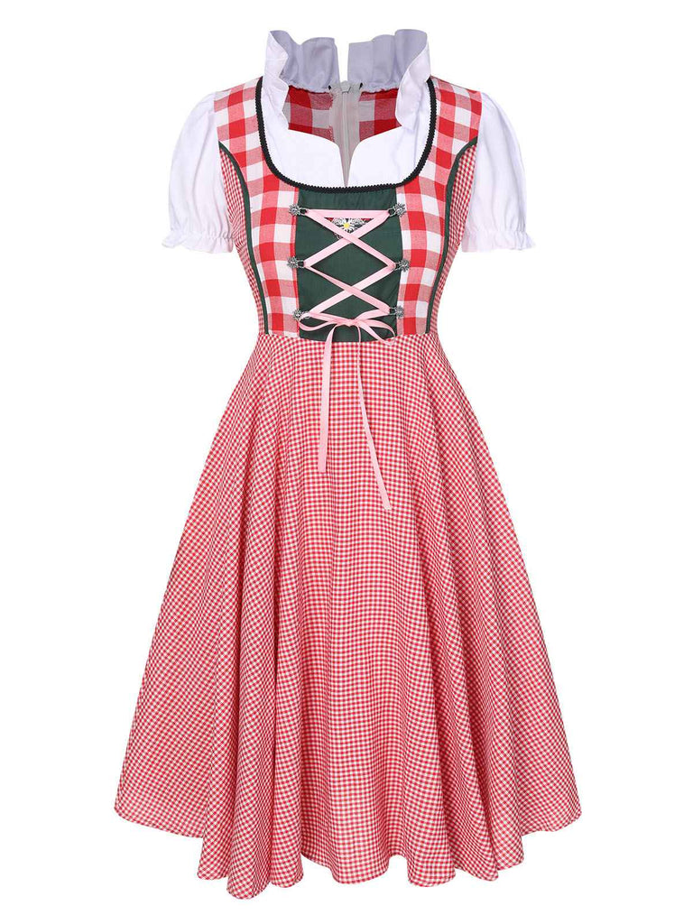 Grün 1950er Traditionelle Oktoberfest Bayerisches Karnevalsdirndl Kleid