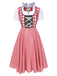 1950er Traditionelle Oktoberfest Bayerisches Karnevalsdirndl Kleid