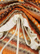 Multicolor 1960er Bohemien Kordelzug Knit Träger Kleid