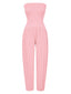 1970er Solide Bandeau Laterne Jumpsuit