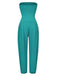 1970er Solide Bandeau Laterne Jumpsuit