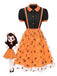 2PCS 1940er Halloween Peter Pan Kragen Bluse & Masche Rock