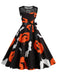 1950er Halloween Spitze Patchwork Ärmellos Kleid