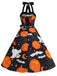 1950er Halloween Schädel Halter Schnürung Kleid