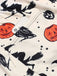 Beige 1960er Halloween Kürbis Taschen Hose