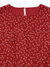 Rot 1940er Polka Dots Chiffon Gürtel Kleid