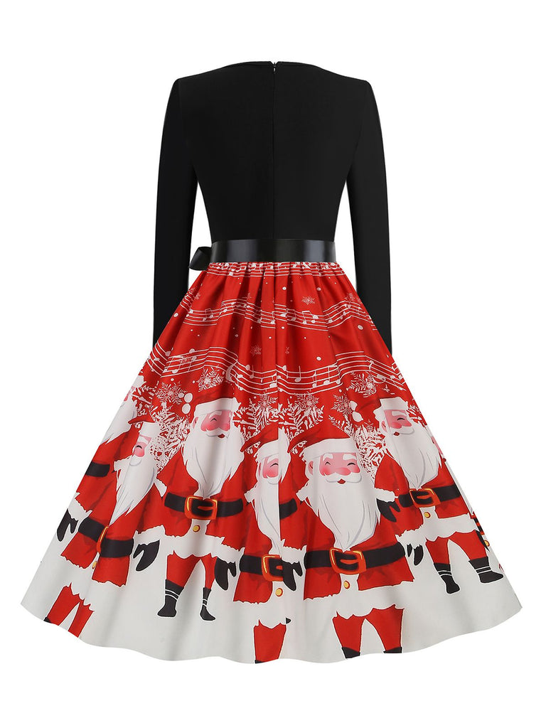 Rot 1950er Weihnachten Gürtel Kleid