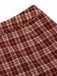 [Vorverkauf] 2PCS Rot 1960er Plaid Revers Kurzer Mantel & Schlitz Rock