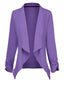 Lila 1950er Joker-inspiriert Langarm Solide Cardigan