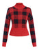 1950er Gingham Plaid Weihnachten Pullover