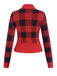 1950er Gingham Plaid Weihnachten Pullover