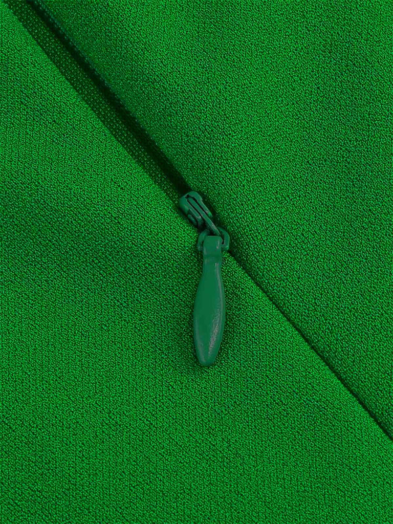 1950er Solide Gürtel Swing Kleid