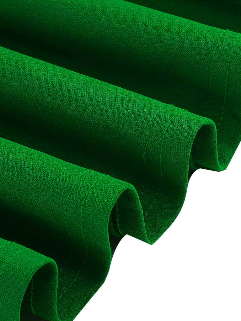 1950er Solide Gürtel Swing Kleid