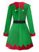 Grün 1940er Weihnachten Elf Kleid Set