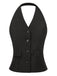 Schwarz 1930er Halter Weste Top