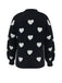 1950er Herz Dots Stricken Solide Pullover