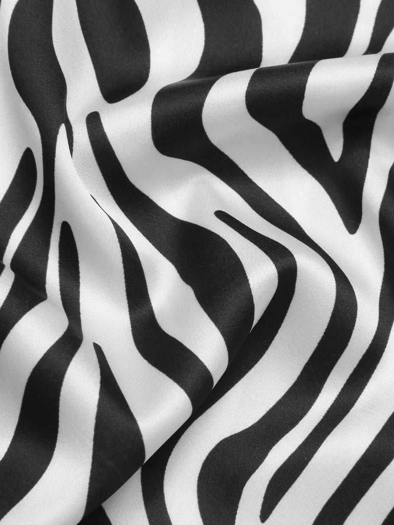 [Vorverkauf] 1930er Wasserfallausschnitt Träger Zebra Meerjungfrauenkleid