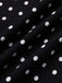 Schwarz 1930er Träger Polka Dots Meerjungfrauen Kleid