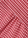 [Vorverkauf] Rot 1940er Gingham Plaid Kurze Bluse