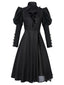 Schwarz 1940er Wicked-Inspiriert Blumen Hexenkleid