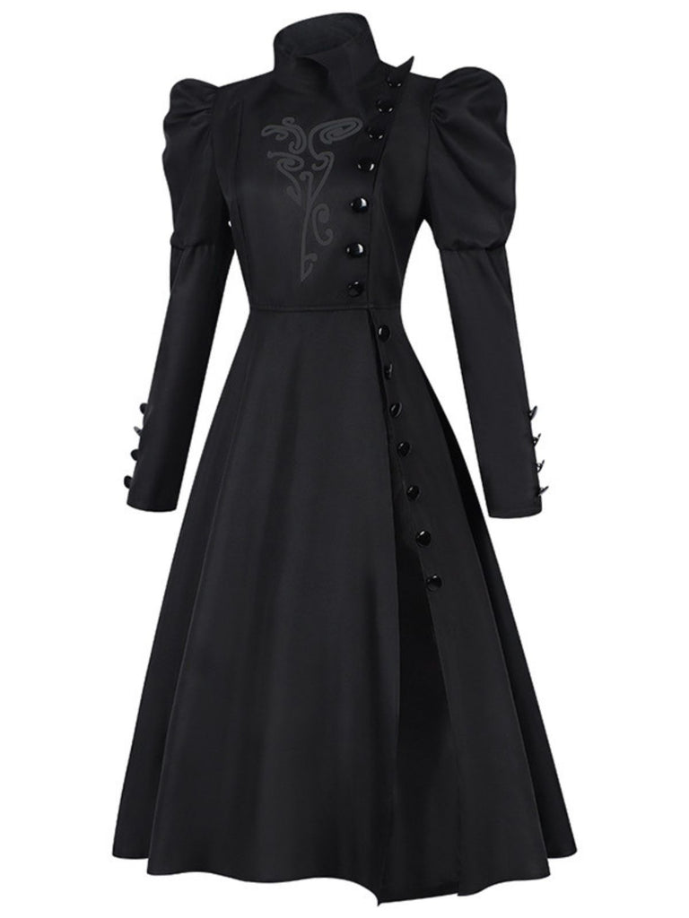 Schwarz 1940er  Wicked-Inspiriert Blumen Elphaba Hexen Kleid