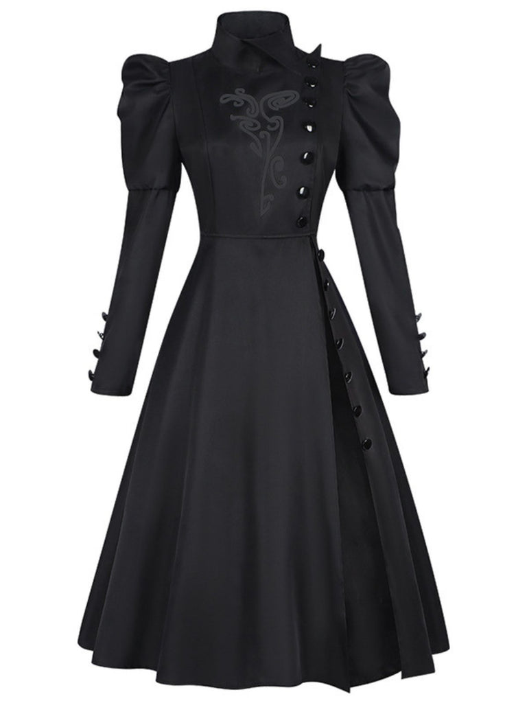 Schwarz 1940er  Wicked-Inspiriert Blumen Elphaba Hexen Kleid