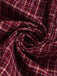 [Vorverkauf] Tiefrot 1940er Revers Plaid Wickel Bluse