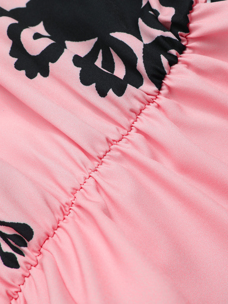 [Vorverkauf] Beige 1940er Schräger Kragen Tribal Jumpsuit