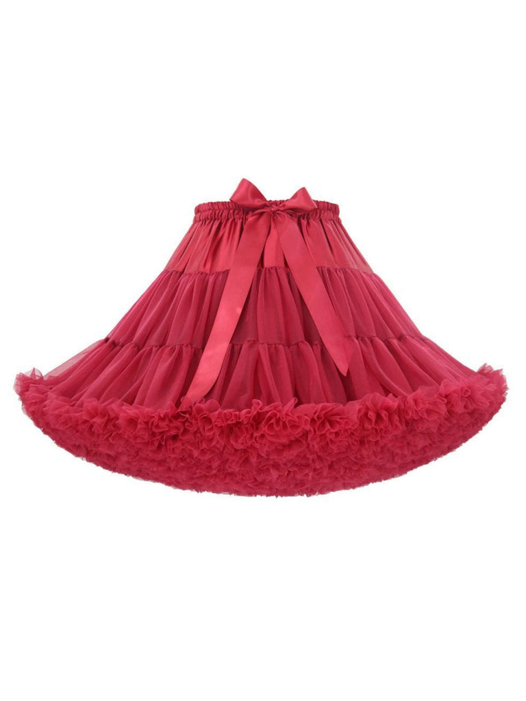 1950er Solide Halloween Netz Unterrock Petticoat