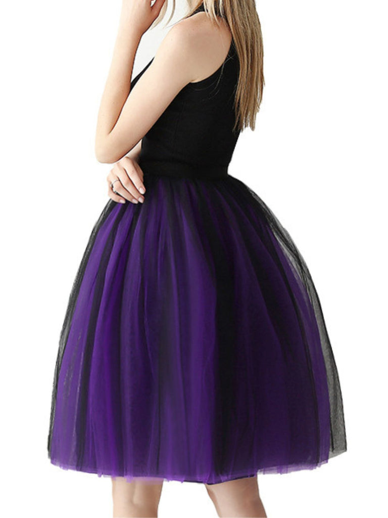 Gradient 1950er Schleife Gürtel Netz Unterrock Petticoat