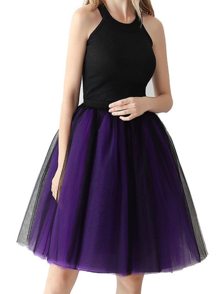 Gradient 1950er Schleife Gürtel Netz Unterrock Petticoat