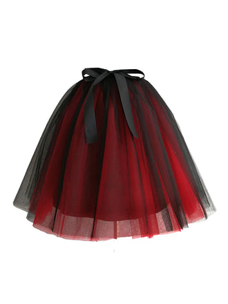 Gradient 1950er Schleife Gürtel Netz Unterrock Petticoat