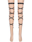 Overknee-Strümpfe mit Schnürung und Criss-Cross-Design