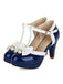 VINTAGE PATCHWORK BOW HOHE ABSATZ SCHUHE