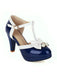 VINTAGE PATCHWORK BOW HOHE ABSATZ SCHUHE