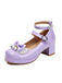 Herz Perle Bogen Mary Jane Heels