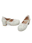 Vintage Spitze Perle Mary Jane Schuhe