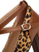 Vintage Leopard Criss-Cross Schnalle Klobige Absätze