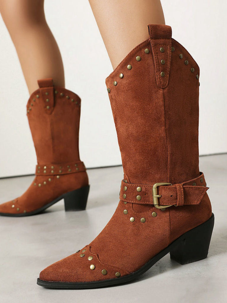 Flanell Besetzt Flügelspitze Zehe Klobig Ferse Stiefel