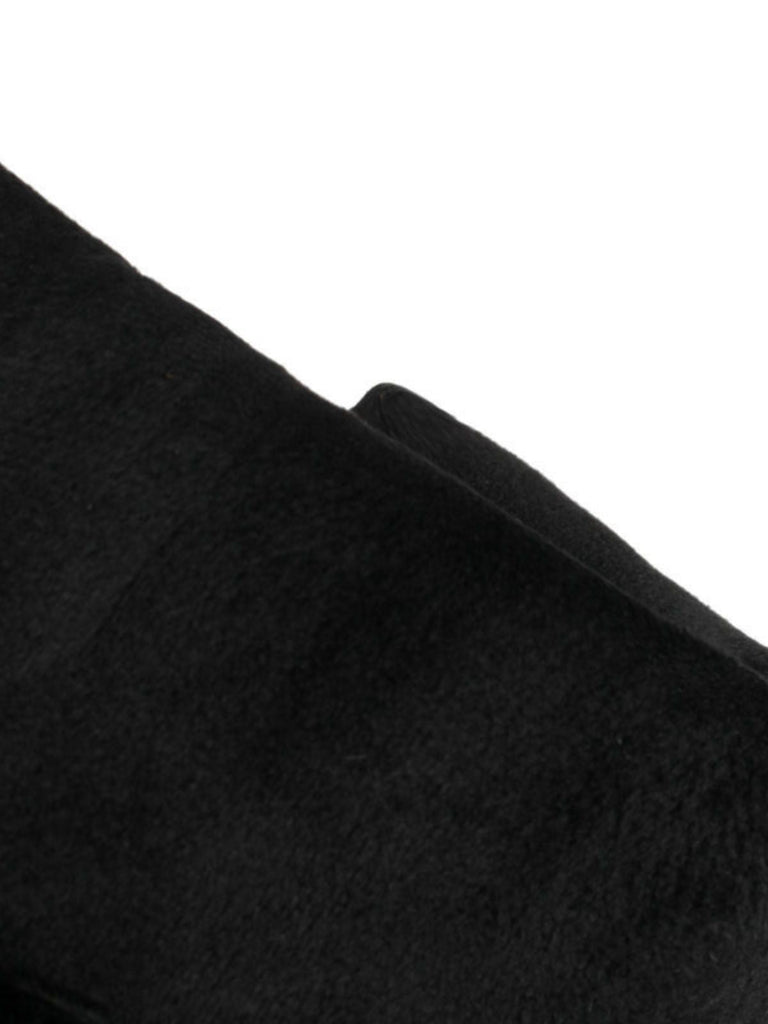 Vintage Kunstpelz Runden Zehe Hoher Absatz Stiefel