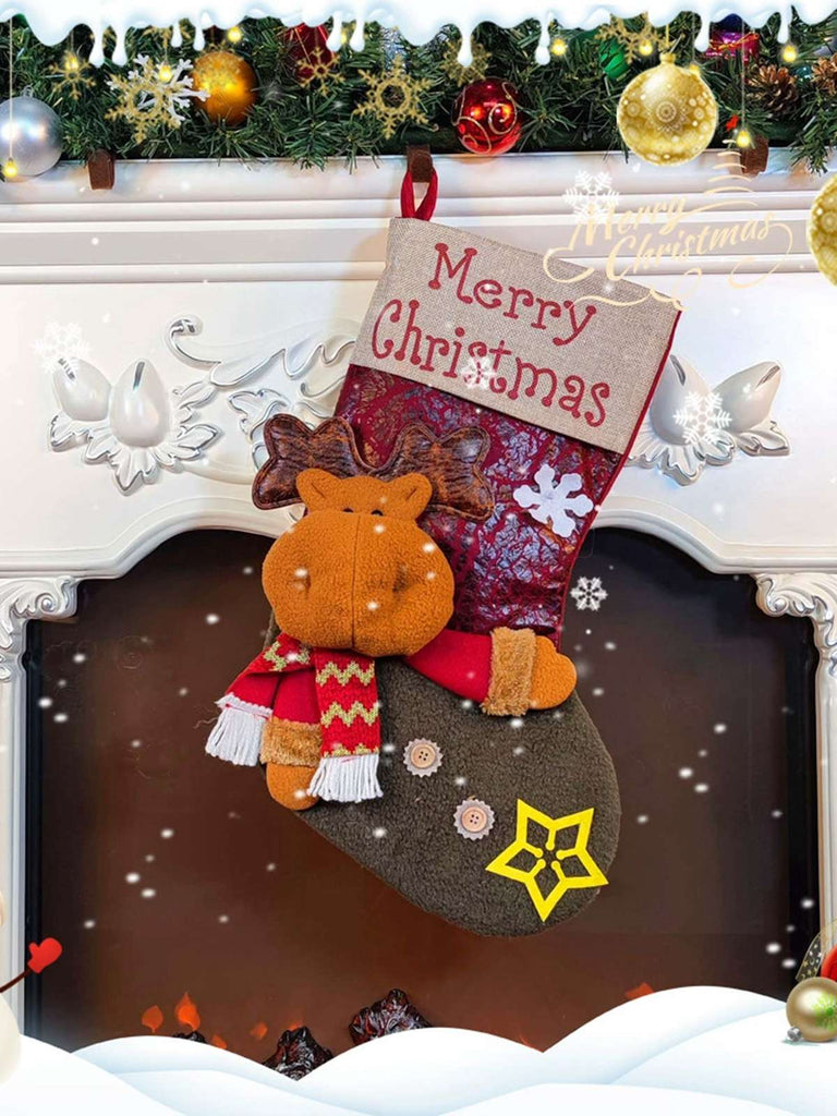 Frohe Weihnachten 3D Karikatur Strümpfe Geschenk Tasche