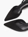 Spitz zulaufende Uni Slingback Träger Low Block Schuhe