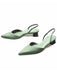 Spitz zulaufende Uni Slingback Träger Low Block Schuhe