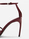 Weinrote Vintage Sandalen mit Spitz und High Heel