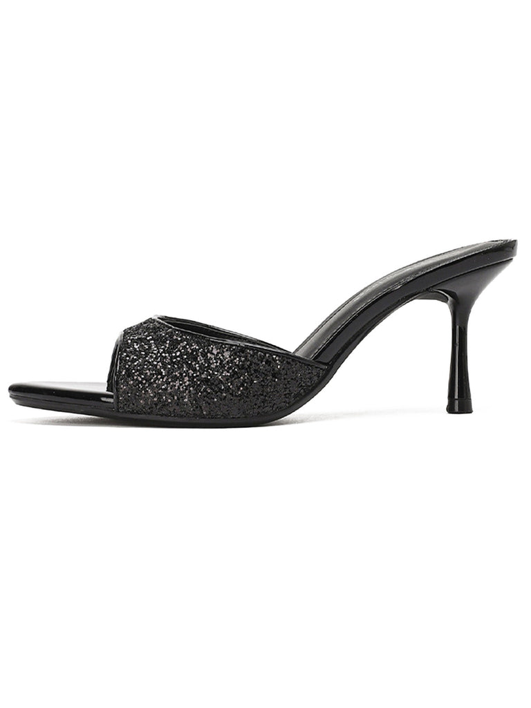 Pumps mit Glitzer und Zehen
