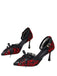 Gothic High Heels mit Blumen und Spitze