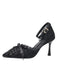Gothic High Heels mit Blumen und Spitze